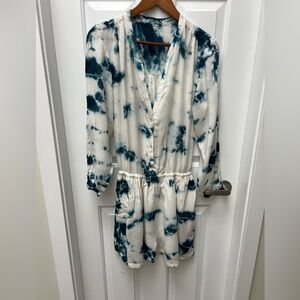 Tie-Dye Button-Up Romper